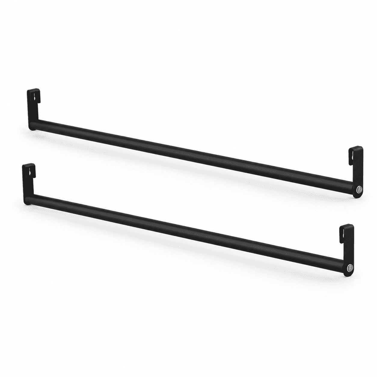 Apparel Wire Racks 2 Pack Wire Shelving Garment Hanger Bar Black 48 Inch - Walmart.com