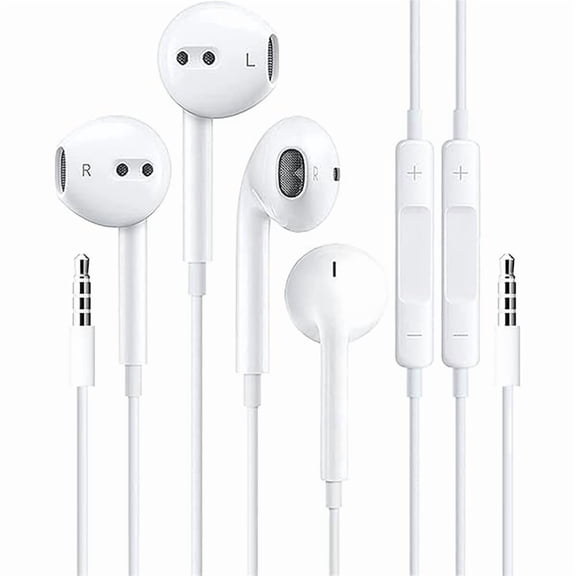 2 Pack Wired Earbuds/iPhone Headphones/Earphones with 3.5mm Wired [MFi Certified] with Mic, Volume Control Compatible with iPhone, iPad, iPod, Computer, MP3/4, Android Most 3.5mm Audio Devices