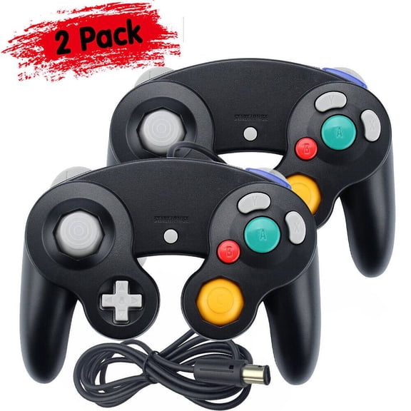 2 Pack Wired NGC Controller Gamepad for Nintendo GameCube GC & Wii U Console USA