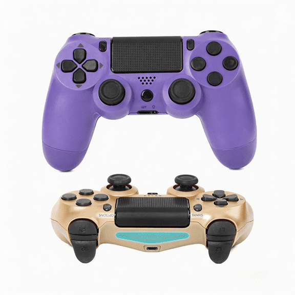 2-Pack Wireless Game Controllers for P4 , Compatible with P4/P4 Slim/P4 Pro & PC, Dual Vibration & 6-Axis Motion Sensor, Ergonomic Gaming Gamepad