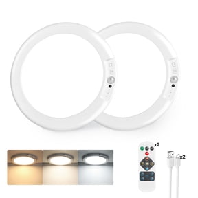 2-Pack Ceiling Light Rechargeable, Wireless Battery Operated Light with Motion Activation for Porch Stair Garage Utility Room