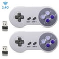 thumbnail image 1 of 2 Pack Wireless SNES Controller, LUXMO 2.4GHz USB Gamepad Classic Game Controller Joypad Joystick for Windows Laptop PC Mac Raspberry PI System, 1 of 5