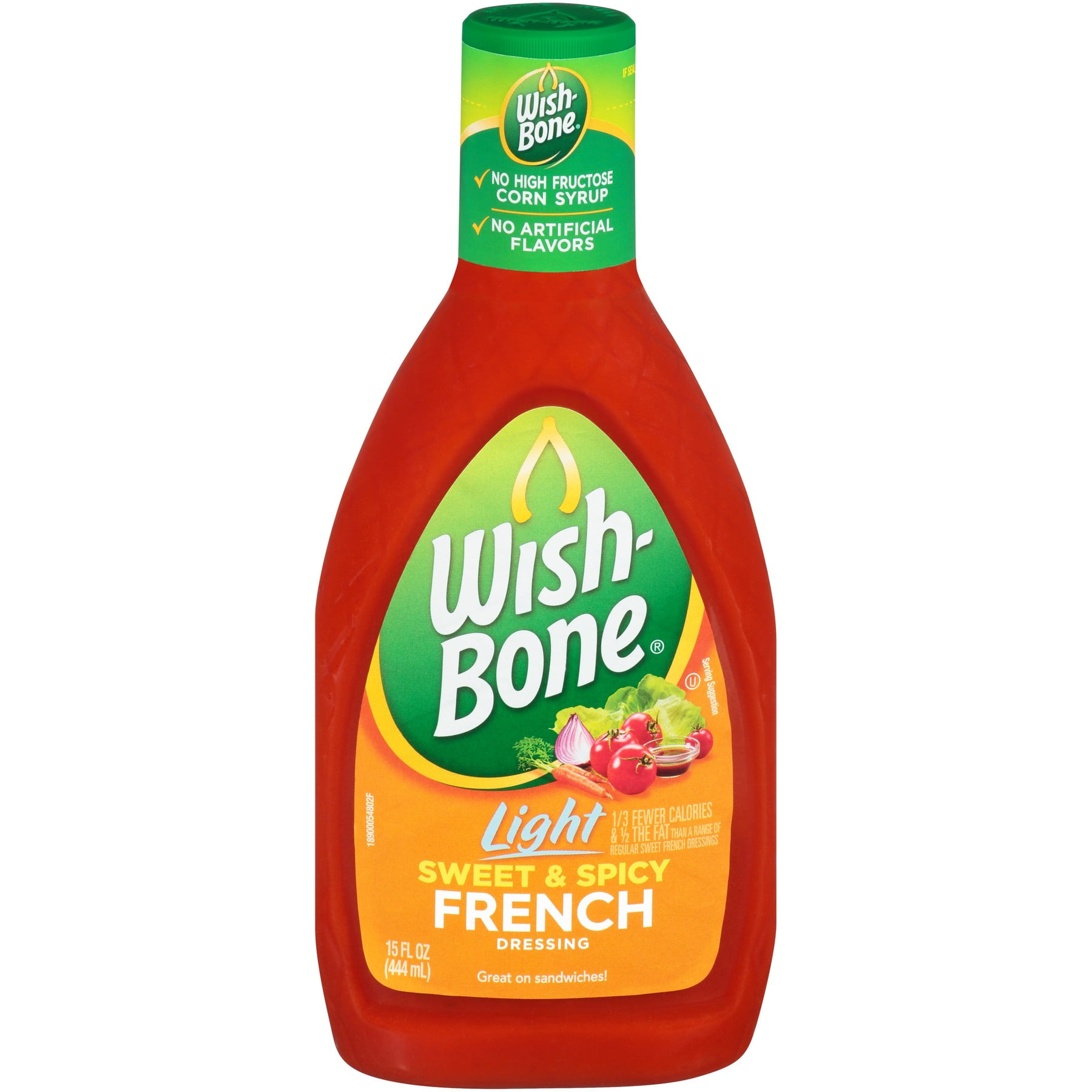 ( 2 Pack ) Wish-Bone Light Sweet & Spicy French Salad Dressing, 15 Fl Oz