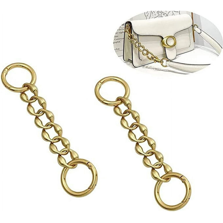 Gold painted beads bag inner bag clip lock key chain key ring