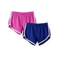 thumbnail image 1 of (2 Pack) Women Yoga Shorts Side Striped Fitness Sports Gym Activewear Running Jogging Summer Beach Shorts Casual Lounge Hot Pants, 1 of 5