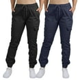 thumbnail image 1 of 2-Pack Women's Cotton Flex Stretch Cargo Jogger Pants (Sizes, S-2XL), 1 of 6