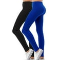 thumbnail image 1 of 2 Pack Women's High Waisted Active Full Leggings With Side Pockets 28"Inseam Yoga Workout Pants, 1 of 5