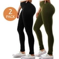 thumbnail image 1 of 2 Pack Women's High Waisted  Leggings Stretch Tummy Control Pants S-3XL With Plus Size, 1 of 5