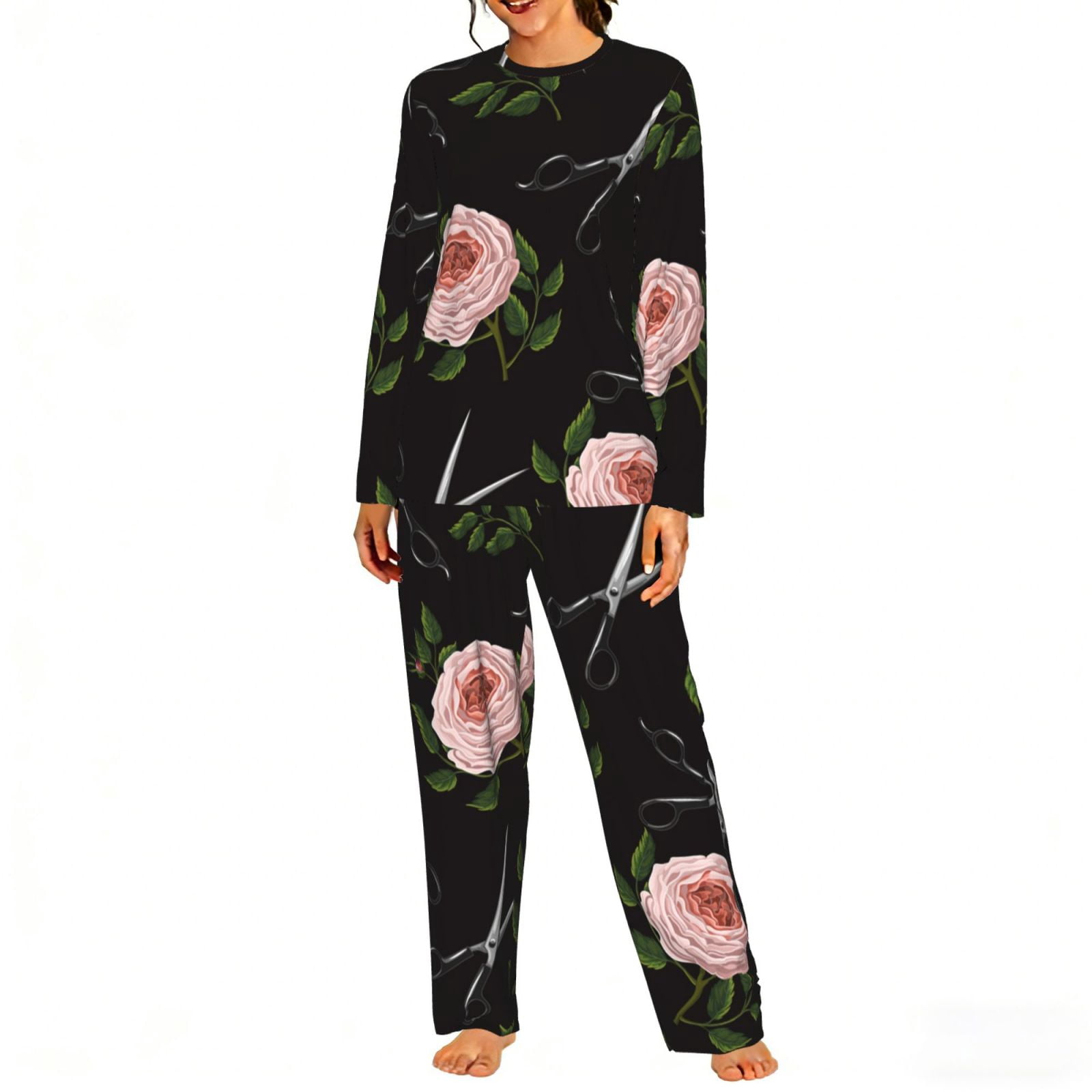 2 Pack Women's Pajamas Set Sleepwear Loungewear Pjs Sets with Pockets ...
