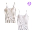 thumbnail image 1 of 2 Pack Women's Plus-Size Camisole Plus Size Tank Top with Built in Bra Adjustable Strap Padded Tanks for Women, 1 of 7