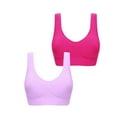 thumbnail image 1 of 2 Pack Women's Seamless Wire-Free Bra Comfort Workout Sports Bra Low-Impact Activity Sleep Bras, 1 of 3