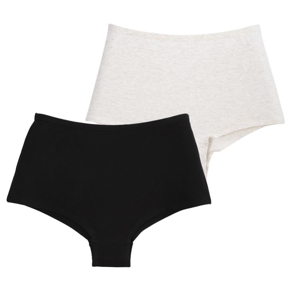 2 Pack Women's Sporty Cotton Assorted Boyshort Underwear - Walmart.com