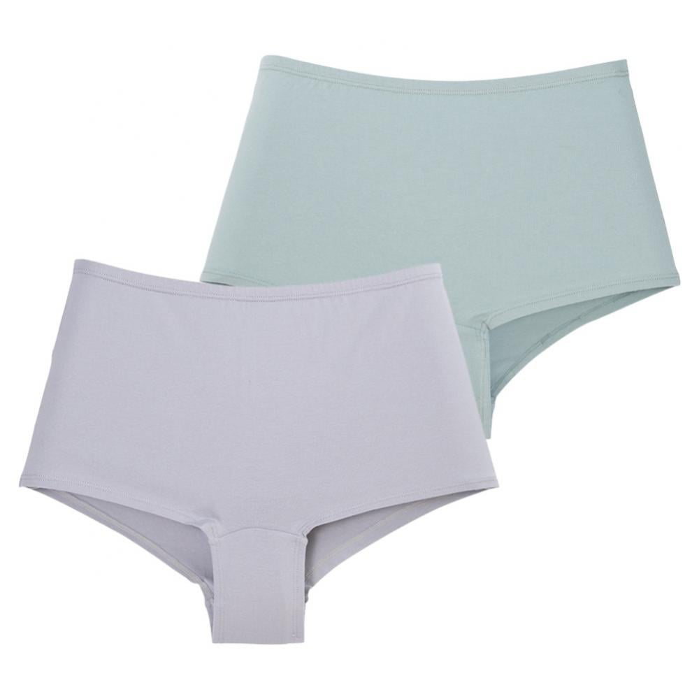 2 Pack Women's Sporty Cotton Assorted Boyshort Underwear - Walmart.com