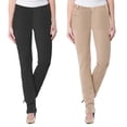 thumbnail image 1 of 2-Pack Women's Super Stretchy Slim Fit Ponte Pants, 1 of 5