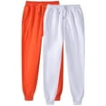 thumbnail image 1 of 2 Pack Women's Sweatpants Casual Home Over Size Solid Color Loose Sports Outside Wear White Sweatpant Joggers (S), 1 of 3