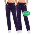 thumbnail image 1 of 2 Pack Women's Sweatpants Sweatsuit Womens Jogger Sweatpants Velvet High Waist Loose Fit Long Yoga Trousers Pants(Only Pant), 1 of 5