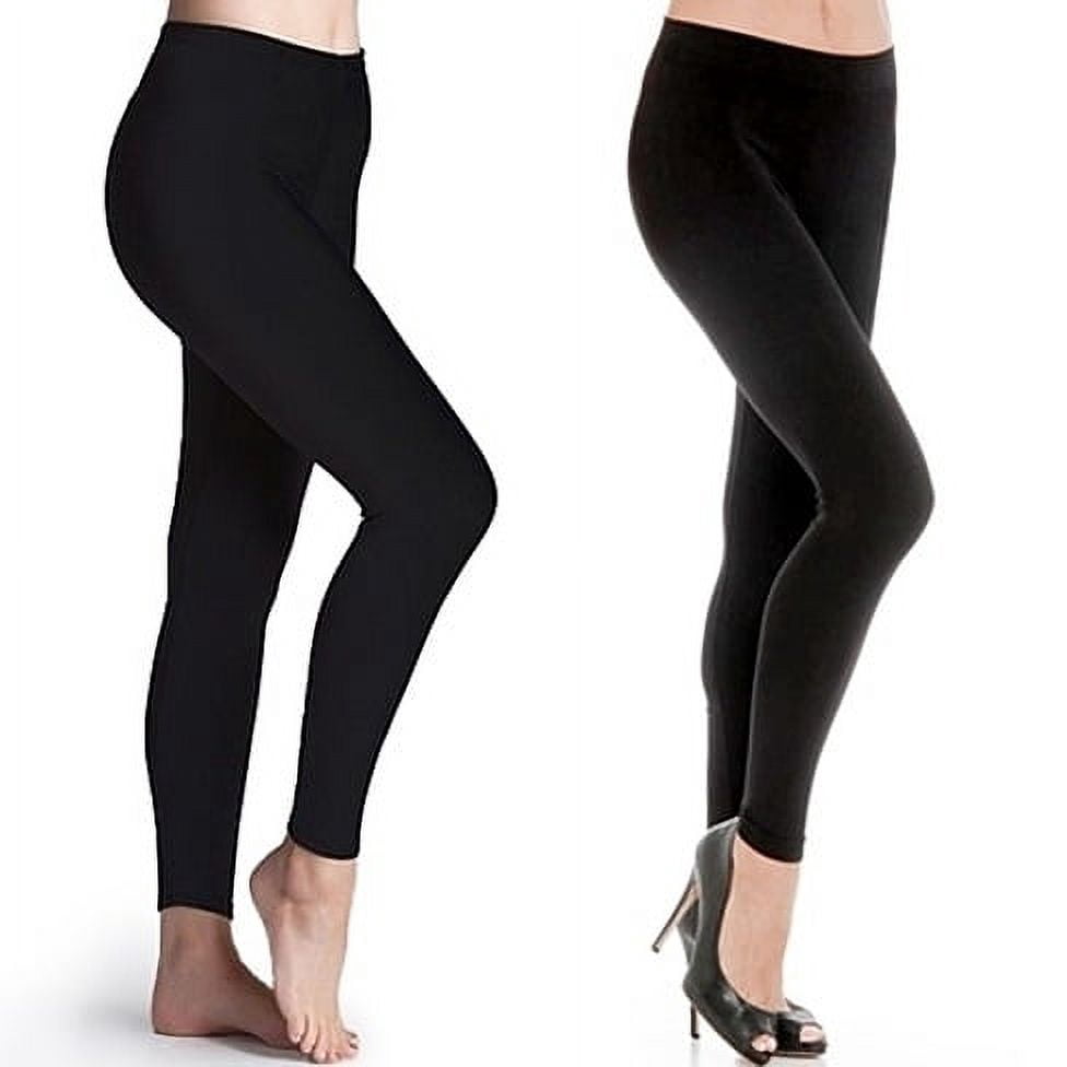 (2Pack) Women's Warm Fleece Lined Plus Size Leggings