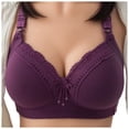 thumbnail image 1 of 2 Pack Womens Bras Comfortable All Seasons Wireless Back Supportive Plus Size Underwear Bras, 1 of 4