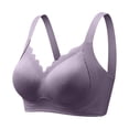 thumbnail image 1 of 2 Pack Womens Bras Full Coverage Support Plus Size Wireless Comfort Everyday Bras, 1 of 3