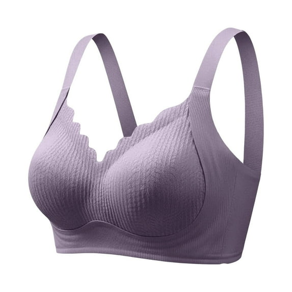 2 Pack Womens Bras Full Coverage Support Plus Size Wireless Comfort Everyday Bras