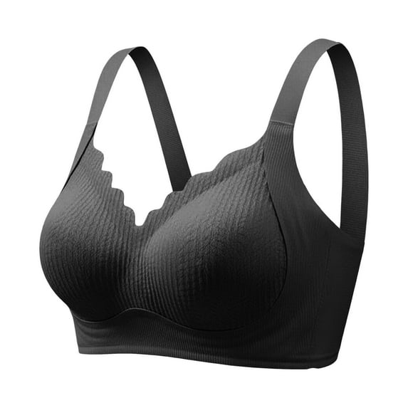 2 Pack Womens Bras Full Coverage Support Plus Size Wireless Comfort Everyday Bras