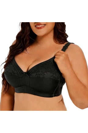 2 Pack Womens Bras Full Figure Lace Seamless Underwire Support Daily T Shirt With Side Coverage Underwear