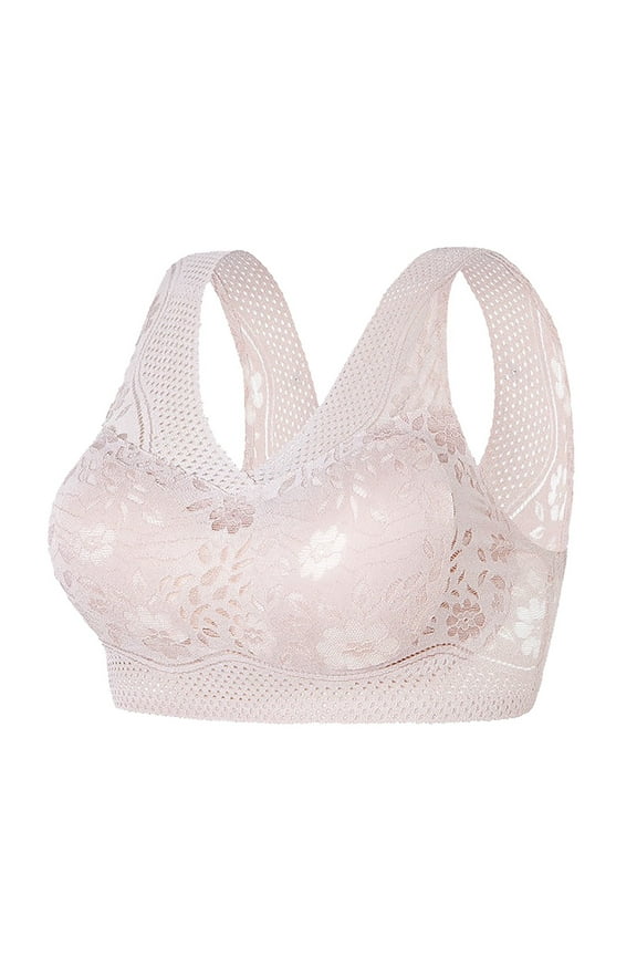 2 Pack Womens Bras Ice Silk Seamless Gathers Together Without Steel Ring Wipe Lace Underwear Chest Wrap Sports Vest Bras