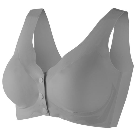 2 Pack Womens Bras Mother Underwear Front Button Seamless Push Up Vest Bras