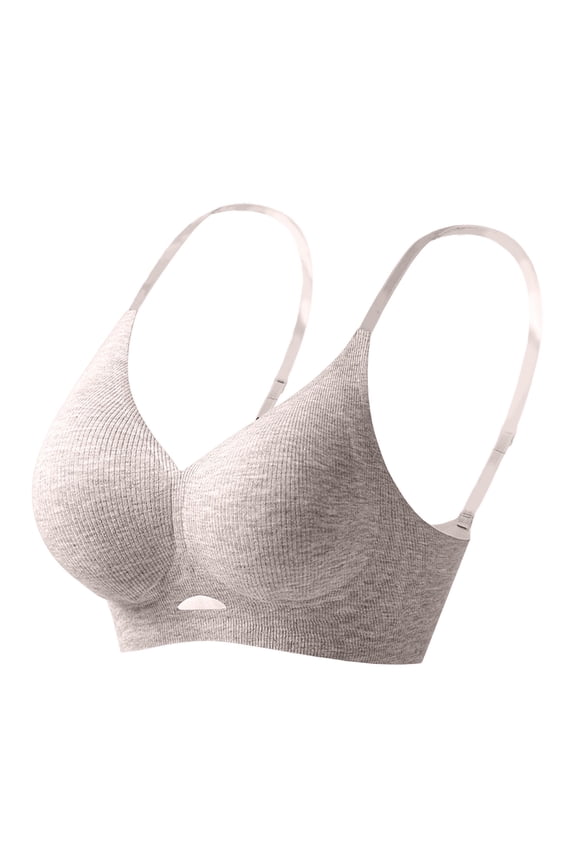 2 Pack Womens Bras Seamless Wirefree With Soft Support Side Coverage Breathable Lace Back Comfort Shaping Bras