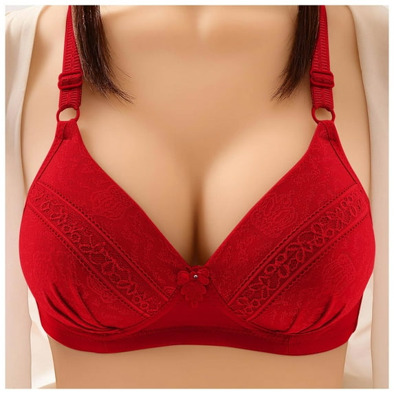 2 Pack Womens Bras Thin No Steel Rings Push Up Underwear