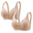 thumbnail image 1 of 2 Pack Womens Bras Wireless With Seamless Smooth Comfort Wirefree Bras, 1 of 3