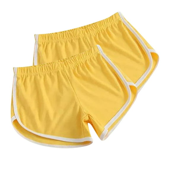 2 Pack: Womens Cotton Yoga Dance Short Pants Summer Athletic Cycling Hiking Sports Shorts Dolphin Soft Comfy Shorts