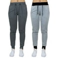 thumbnail image 1 of 2-Pack Womens French Terry Fashion Jogger Lounge Pants (S-2XL), 1 of 11