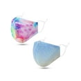 thumbnail image 1 of 2 Pack Womens Reusable Cloth Face Mask with Colorful Glitter Design Rainbow/Blue Gradient, 1 of 5