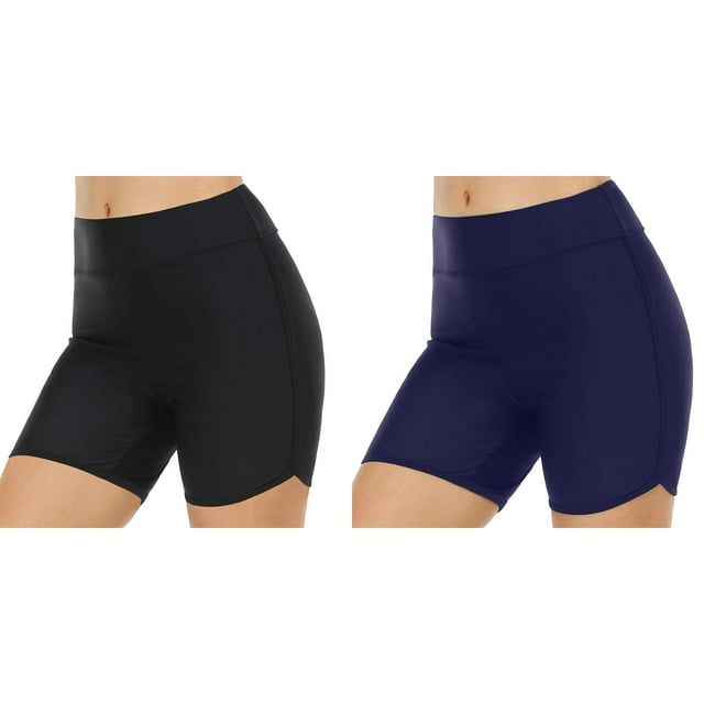 (2Pack) Womens Swim Shorts High Swim Pants for Babies Waisted Swim