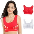 thumbnail image 1 of 2-Pack Womens Wirefree Bra Full Coverage No Underwire High Elastic Everyday Bras Comfort Seamless Padded Sports Bra, 1 of 6