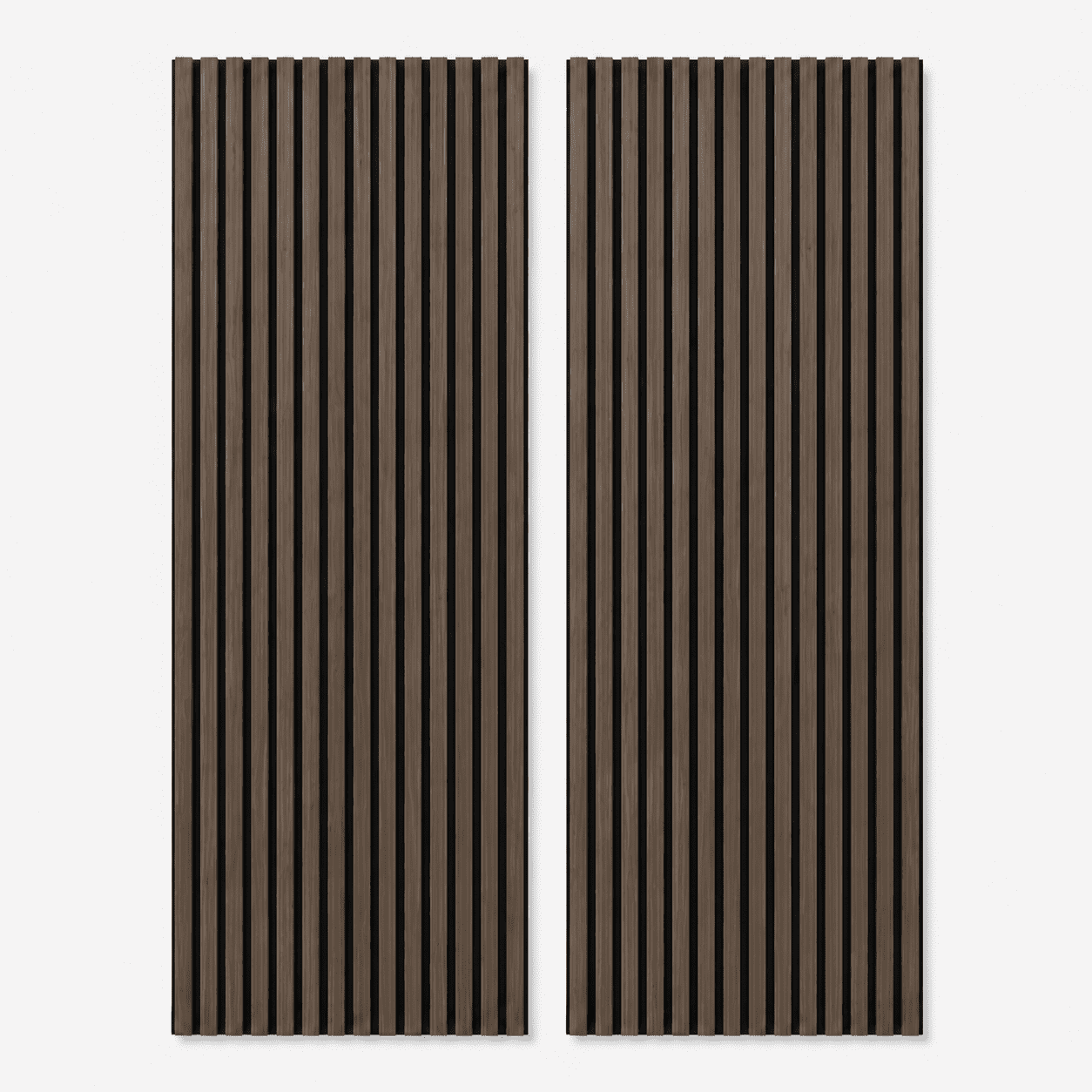 2-Pack Wood Slat Acoustic Wall Panels, 24" x 94.3" MDF Slat Wall Paneling for Modern Interior Wall Decor, Sound Absorbing Accent Panels, 31.4 Sq. Ft,American Walnut