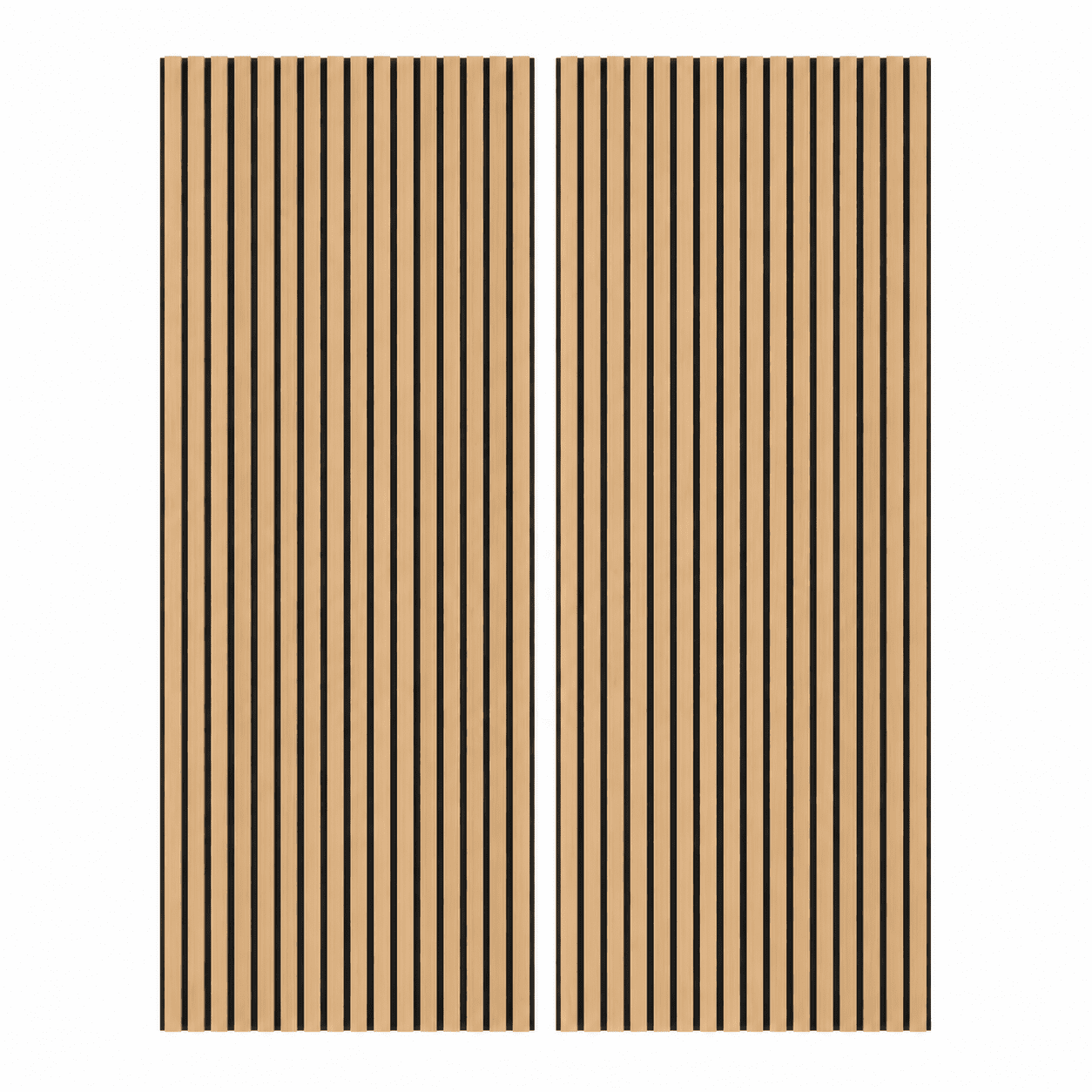2-Pack Wood Slat Acoustic Wall Panels, 24" x 94.3" MDF Slat Wall Paneling for Modern Interior Wall Decor, Sound Absorbing Accent Panels, 31.4 Sq. Ft,Red Oak