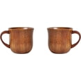 thumbnail image 1 of 2 Pack Wooden Coffee Cups Tea Cups With Handle, 4oz, 120ml, Drinking Wood Mugs for Beer/Coffee/Milk/Water, 1 of 7
