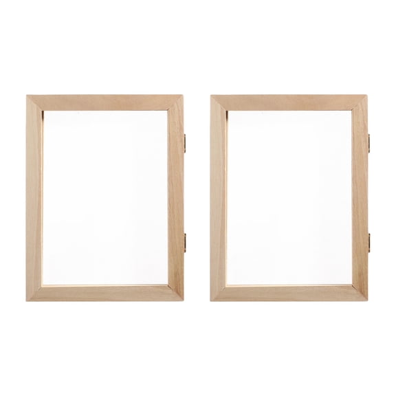 2 Pack Wooden Papermaking Molds and Screens Frame for Handmade Stationery Art Projects Educational Gift