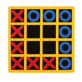 2 Pack Wooden Tic Tac Toe Game Board for Seniors Family Indoor Game, 6.9 Inch White Rustic Giant Tic Tac Toe Coffee Table Decor, Tic Tac Toe Board Game Fun for Family Travel Outdoor Game Room Decor