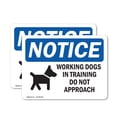 thumbnail image 1 of (2 Pack) Working Dogs In Training Do Sign, 1 of 7