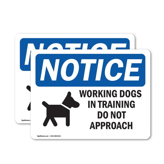 (2 Pack) Working Dogs In Training Do Sign