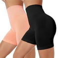 thumbnail image 1 of GAI YI 2-Pack Biker Shorts for Women, Anti-Chafing Workout Shorts - Multiple Colors , Black & Orange, Size M, 1 of 6