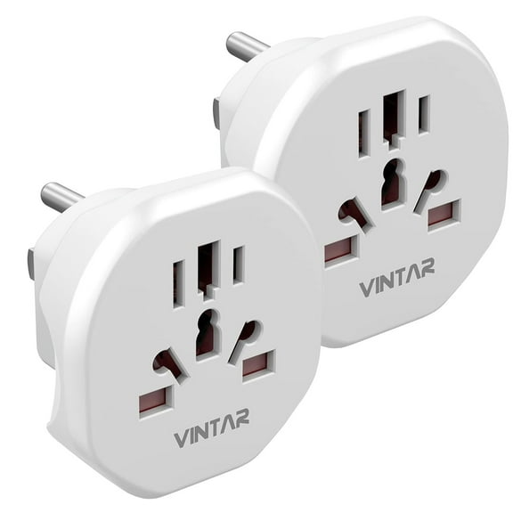 2 Pack World to US Travel Plug Adapter, VINTAR European UK to US Plug Adapter, Type B Europe EU UK Japan Australia China Italy to USA American Power Adapter Travel Outlet Converter