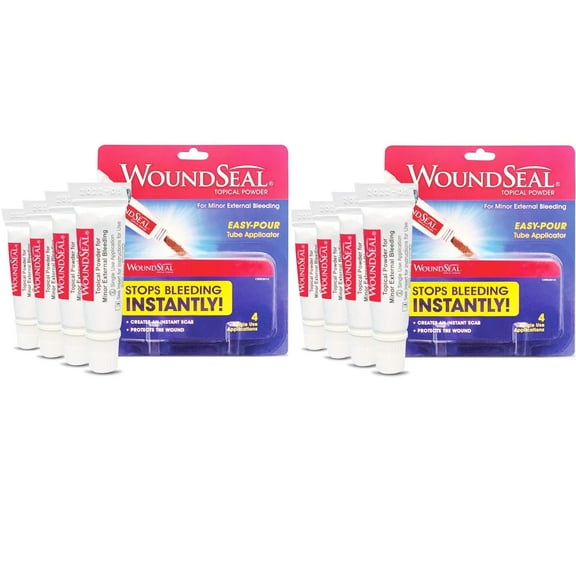 2 Pack Wound Seal Powder Proven Safe & Effective - Blood Thinners 4ea