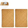 thumbnail image 1 of 2 Pack Woven Placemats, 17" x 12" Rectangular Wicker Placemats-Natural Seagrass Table Mats Set for Dining Table & Kitchen Picnic Table, Caramel, 1 of 8