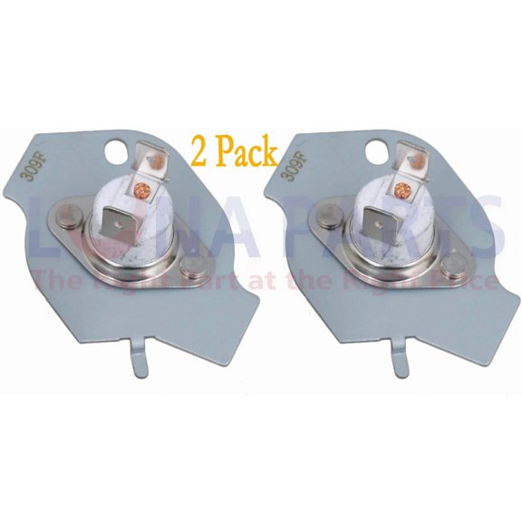 2 Pack Wp3977393 For Whirlpool Roper Dryer Thermostat Thermal Fuse 325 Degree F