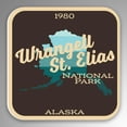 thumbnail image 1 of 2-Pack Wrangell - St. Elias National Park Decal Sticker | 4-Inches By 4-Inches | Vinyl Sticker | UV Protective Laminate | PD1025, 1 of 1