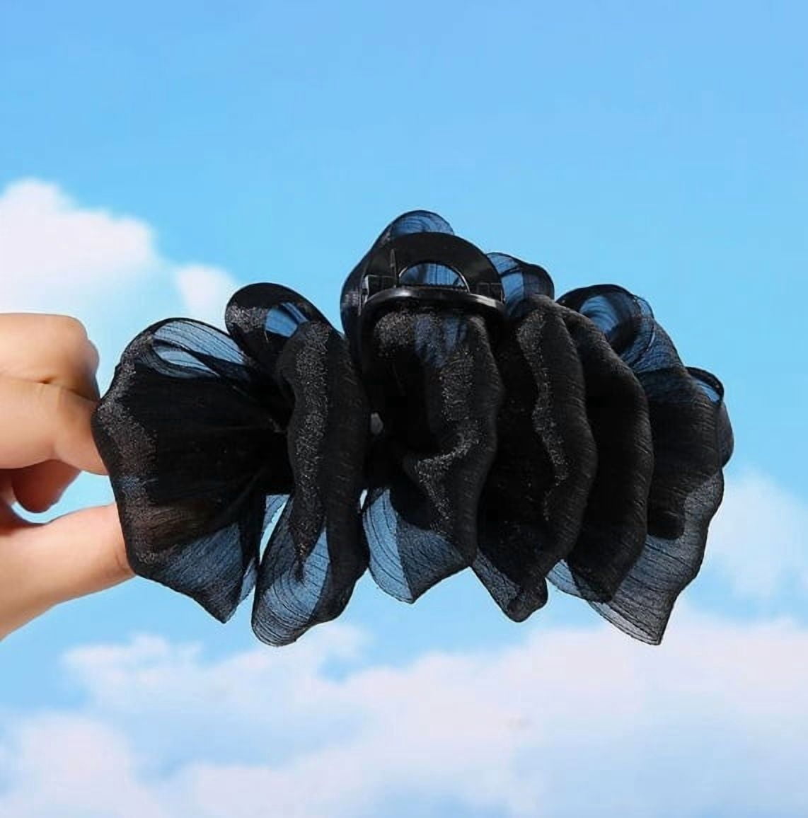 2 Pack Wrinkle-Free Bubble Shark Clips - Strong Grip for Thick Hair, Elegant Design for Daily Use, Commuting, and Dates